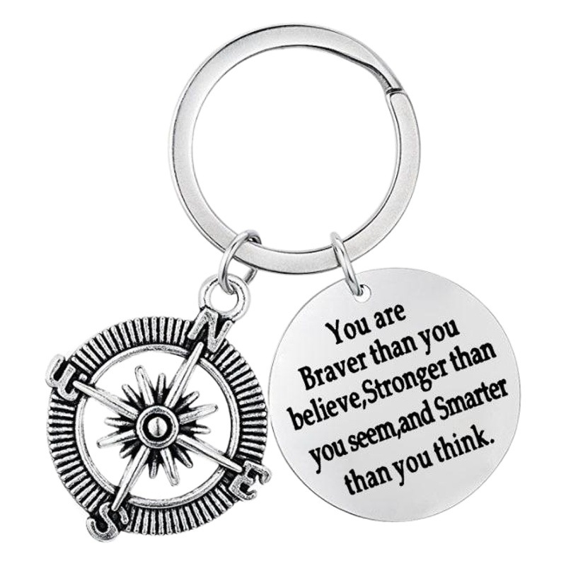diy stainless steel couple keychain You're my favorite asshole Black