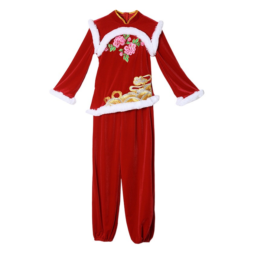 Yangge costume women's New northeast ethnic dance costume new fan dance costume square dance suit