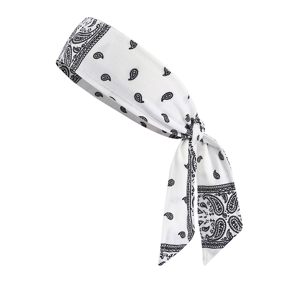 Picture of European and American Cashew Flower Street Sports Headscarf Strap Riding Running Sweat Absorbing Headband Summer Cooling Ice Silk Hair Band