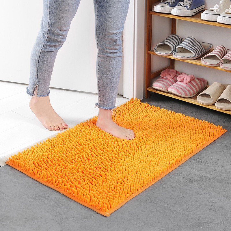 Picture of Floor Mats Wholesale Chenille Long Hair Floor Mats Bedroom Kitchen Living Room Carpet Bathroom Entrance Water-Absorbent Non-Slip Floor Mats