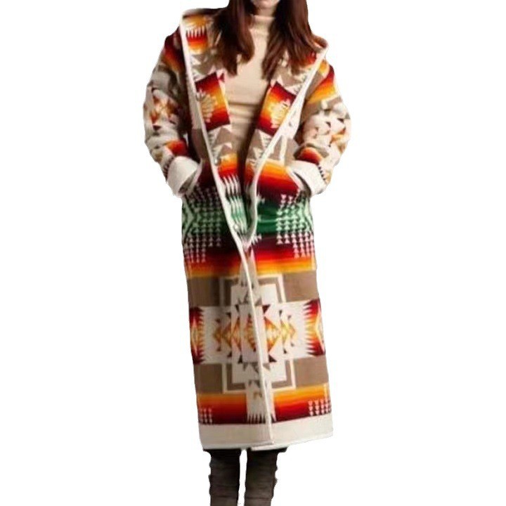 Picture of 2025 Autumn and Winter New Amazon Wish Direct Sales Export Women's Clothing Wholesale Long Windbreaker Niche Design Jacket for Women