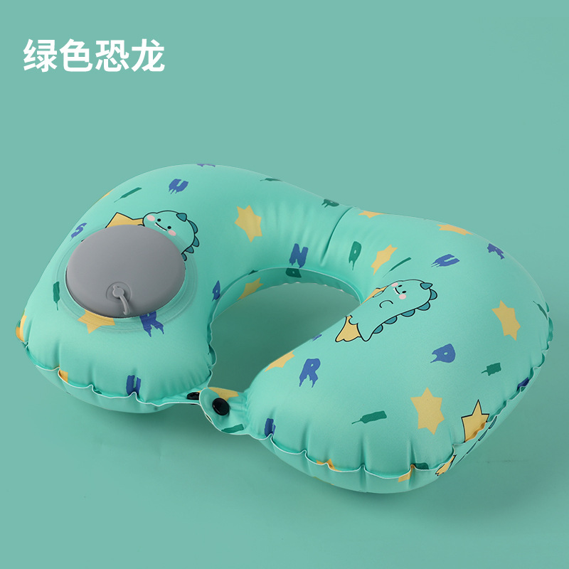 Picture of Inflatable U-shaped Pillow Cool Pressing Inflatable Pillow Travel Portable Neck Pillow Travel Sanbao Storage Pillow for Airplane