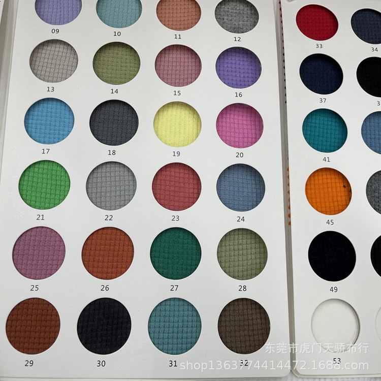 Spot supply of knitted polyester cotton waffle jacquard 220 grams of small Miguel 220 grams of 265 grams of 320 grams of Jacquard