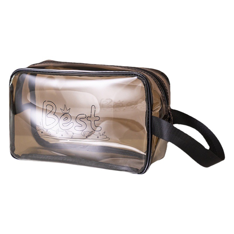 Jiaxuan Transparent Cosmetic Bag Instagram Style Portable Travel Large Capacity Waterproof Toiletry Bag Portable Cosmetic Storage Bag