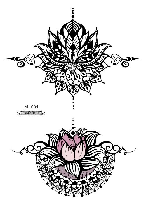 Picture of Cross-border New Waterproof Chest Tattoo Sticker Original Big Figure Sexy Flower Arm Tattoo Sticker Disposable Tattoo Sticker