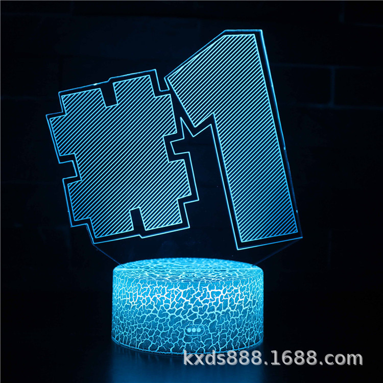 Picture of Kaixing Cross-border Exclusive Fortress Night Game Series 3D Nightlight LED Colorful Touch Remote Control Creative Table Lamp