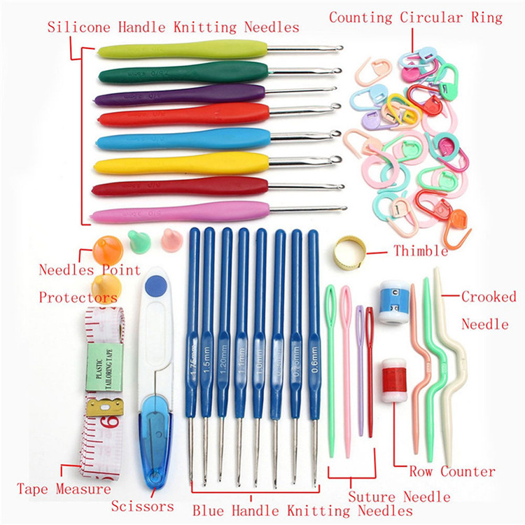 Picture of Hot Sale 53 Piece Set Crochet suit Hand-made DIY Knitting Tools Hook Needle Full Set Sweater Needle Knitting Soft Handle Crochet
