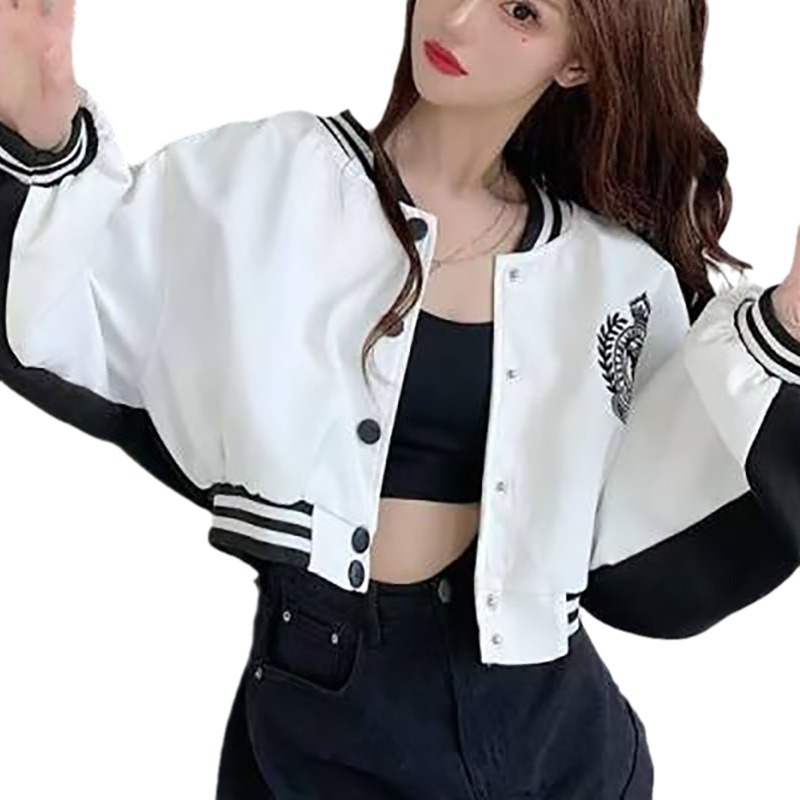 Picture of Small Fresh Outwear Women's Trendy Ins Autumn and Winter New Top Popular Loose Small Fresh Sweatshirt Short Baseball Uniform