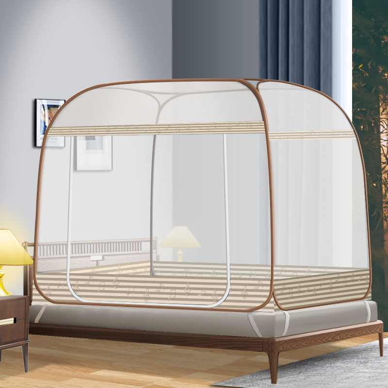 Picture of New product installation-free mosquito net Mongolian home 1 meter 5 bed foldable mosquito net 1 meter 8 bed sheet door double door full bottom