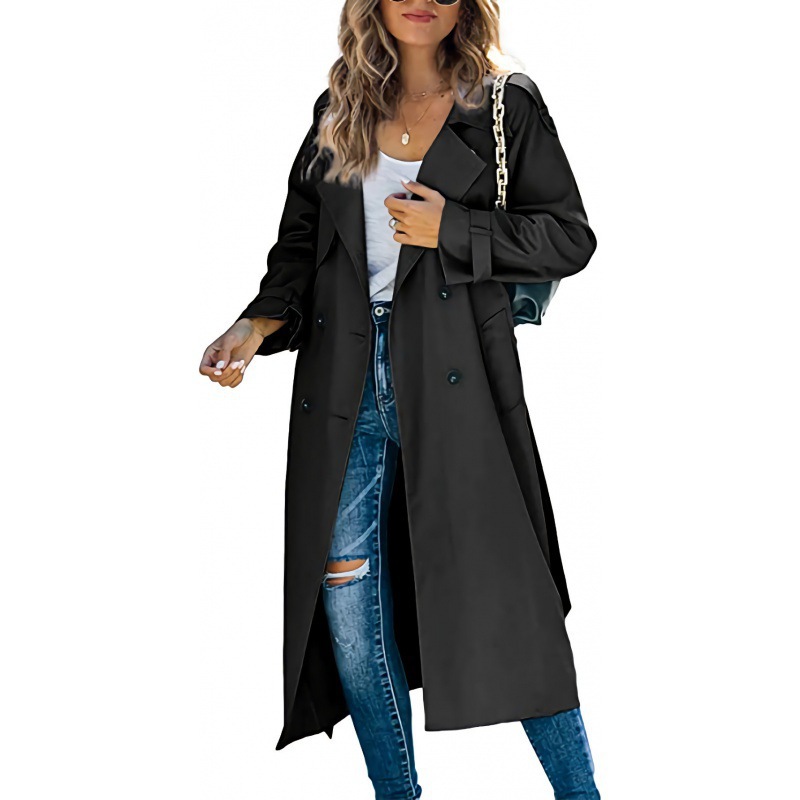 Picture of In stock! Amazon independent station cross-border European and American women's winter and autumn trench coat foreign trade 2023 coat