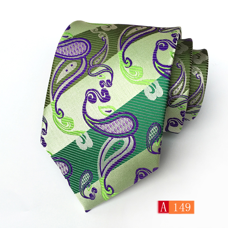 Picture of Source manufacturers polyester jacquard material men's tie big flower spike fashion tie in stock wholesale