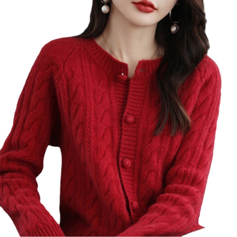 Spring and Autumn 2024 new women's sweater knitted bottoming shirt with Western style top loose small coat