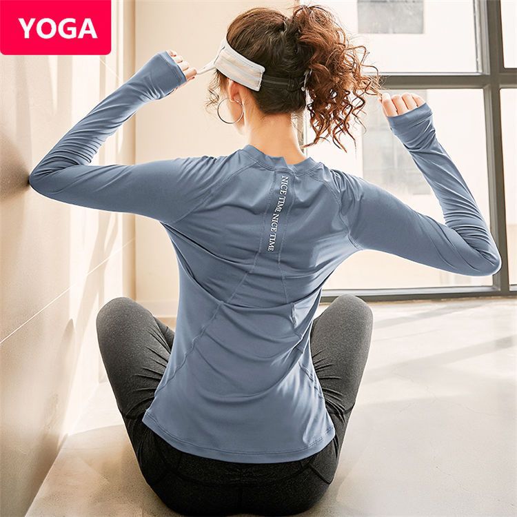 Yoga clothes women's sports suit elegant sexy fashion fairy professional high-end Internet celebrity gym spring and summer long sleeve