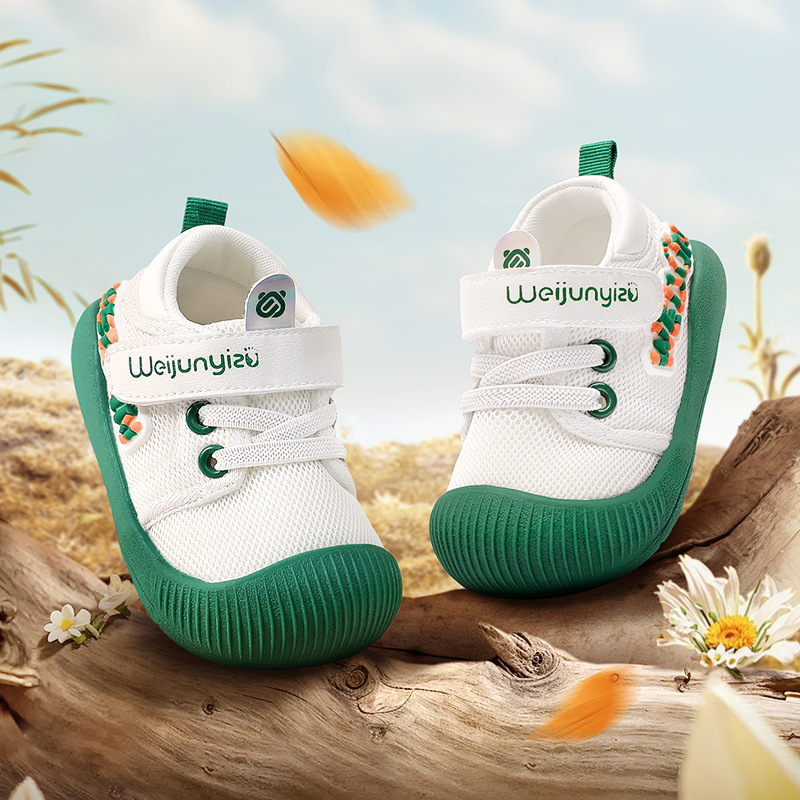 2024 New Spring and Autumn Baby Toddler Shoes Breathable Indoor Non-Slip Soft Bottom Baby Shoes Boys and Girls Baby Shoes