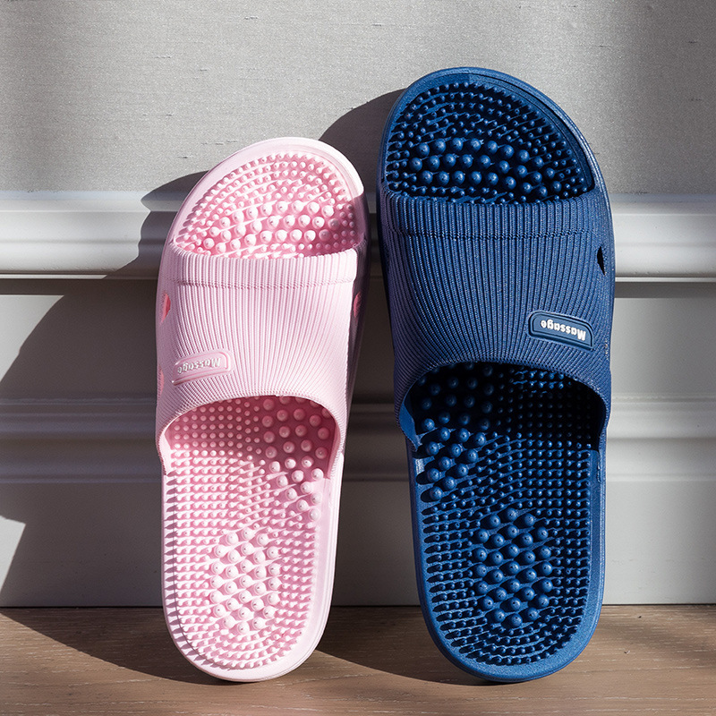 2025 New Sandals and Slippers Women's Summer Home Bathroom Bath Non-slip Soft Bottom Men's Indoor Couple Massage Slippers