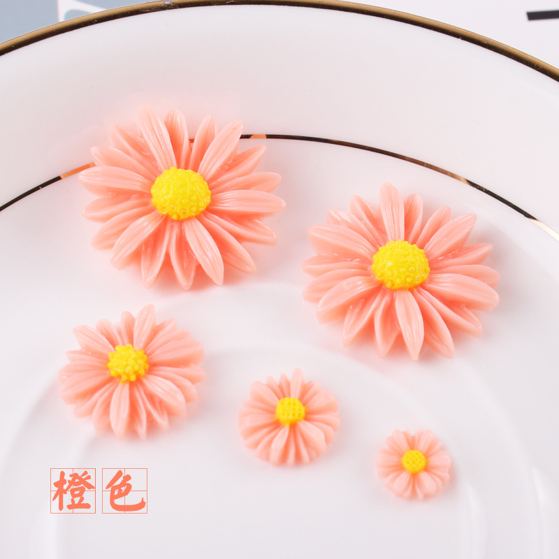 Picture of Cross-Border Resin Sunflower DIY Cream Mobile Phone Case Accessories Kidsren's Hair Accessories Daisy Flower Decoration Materials