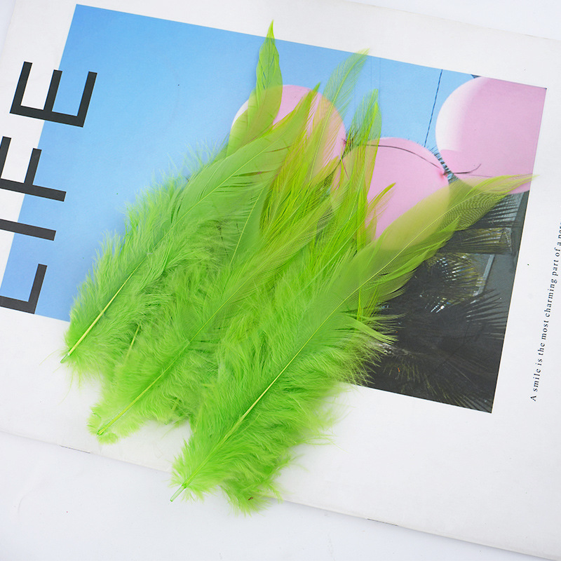 Picture of Factory wholesale diy color feather 200.00 cm-266.66 cm inch white pointed feather feather accessories dream catcher clothing decoration