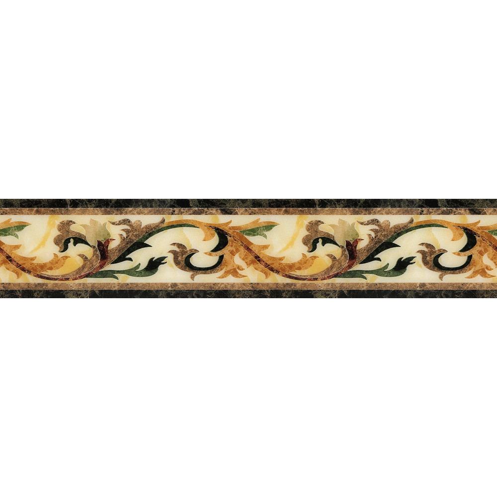 Picture of Bathroom Waistline Stickers Self-Adhesive Waterproof Living Room Bedroom Kitchen Skirting Tile Stickers Pvc Wallpaper Decorative Wall Stickers