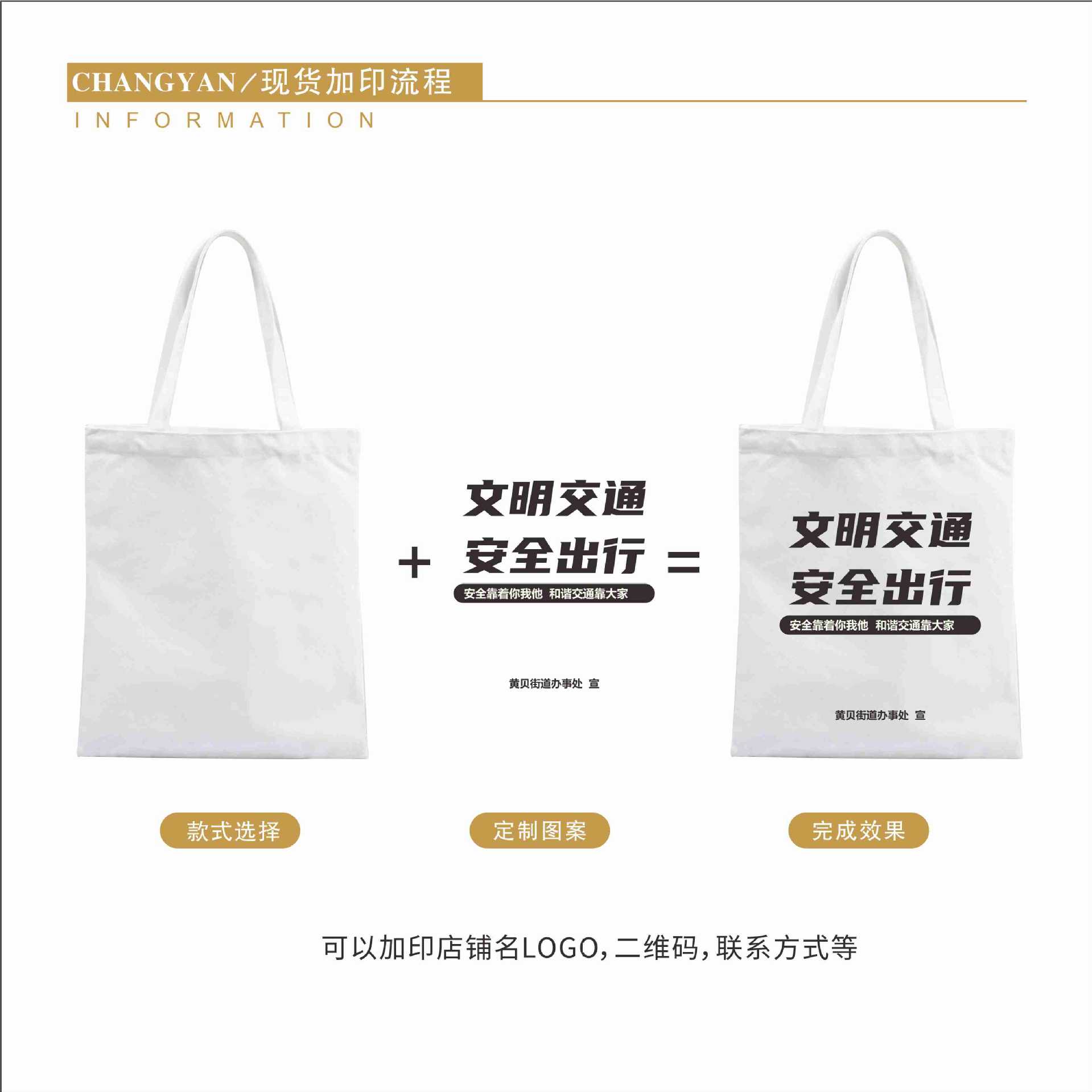 Picture of Custom Blank Canvas Bag for Tutoring Classes, Tote Bag, Shoulder Canvas Bag, Cotton Canvas Shopping Bag, Storage Bag