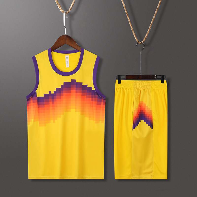 Summer New Style Dry and Breathable Outdoor Sports and Leisure Polyester Outdoor Breathable Basketball Training Clothing Set Wholesale Printing