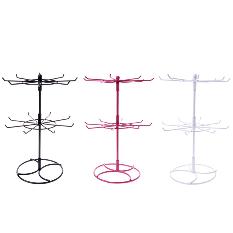 Yingyuan Creative Necklace Display Rack Iron Double-Layer Jewelry Rack Rotating Detachable Jewelry Display Rack