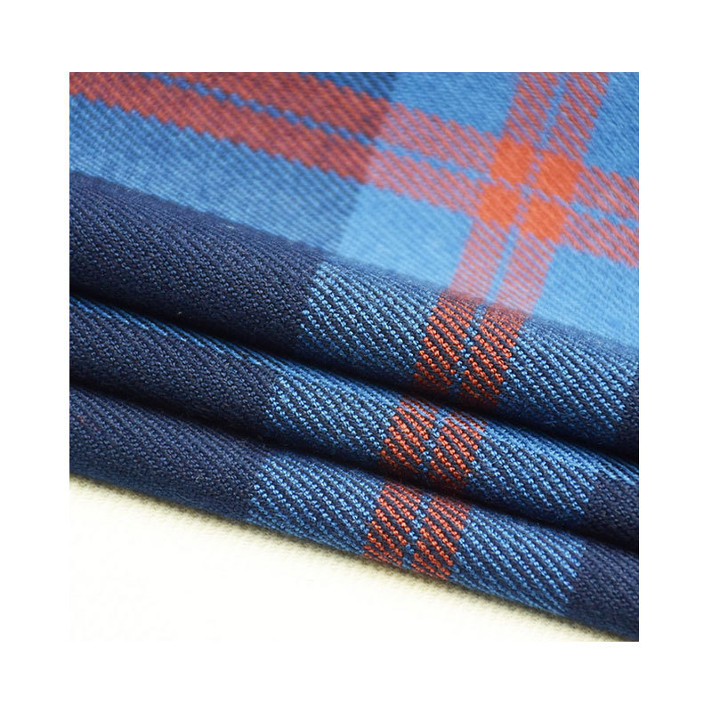 TR polyester viscose stretch yarn-dyed fabric spring and summer plaid shirt skirt pants fashion fabric