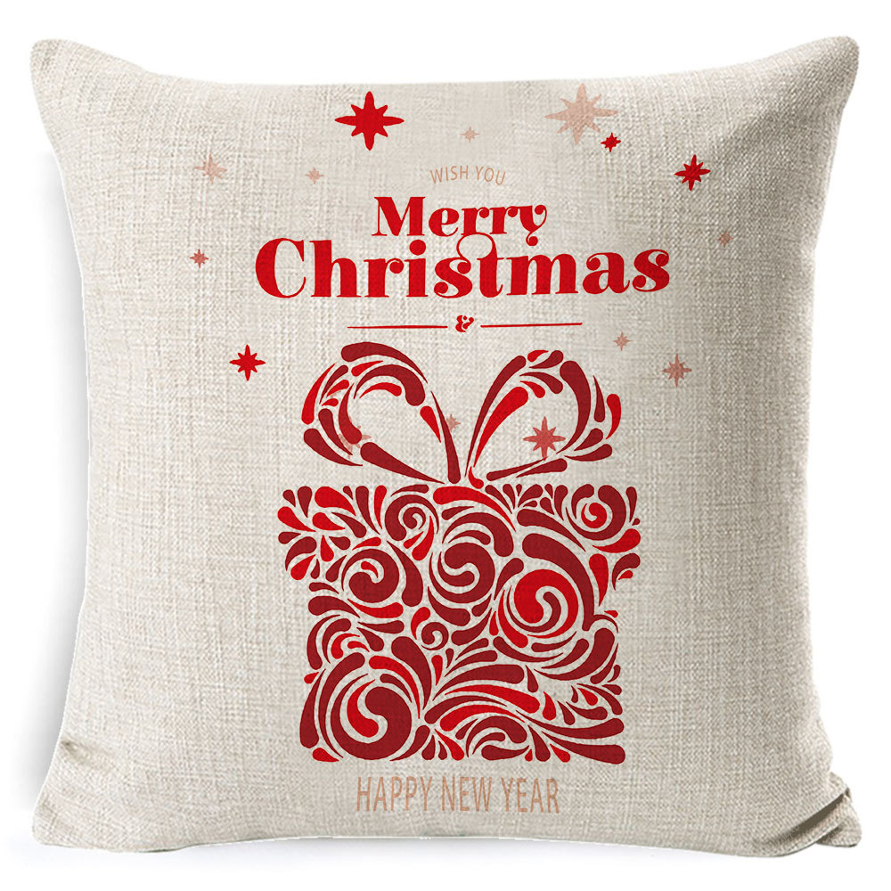 Picture of Christmas Pillow Case Linen Super Soft Peach Leather Printed New Amazon Household Products Cushion Pillow Case Custom