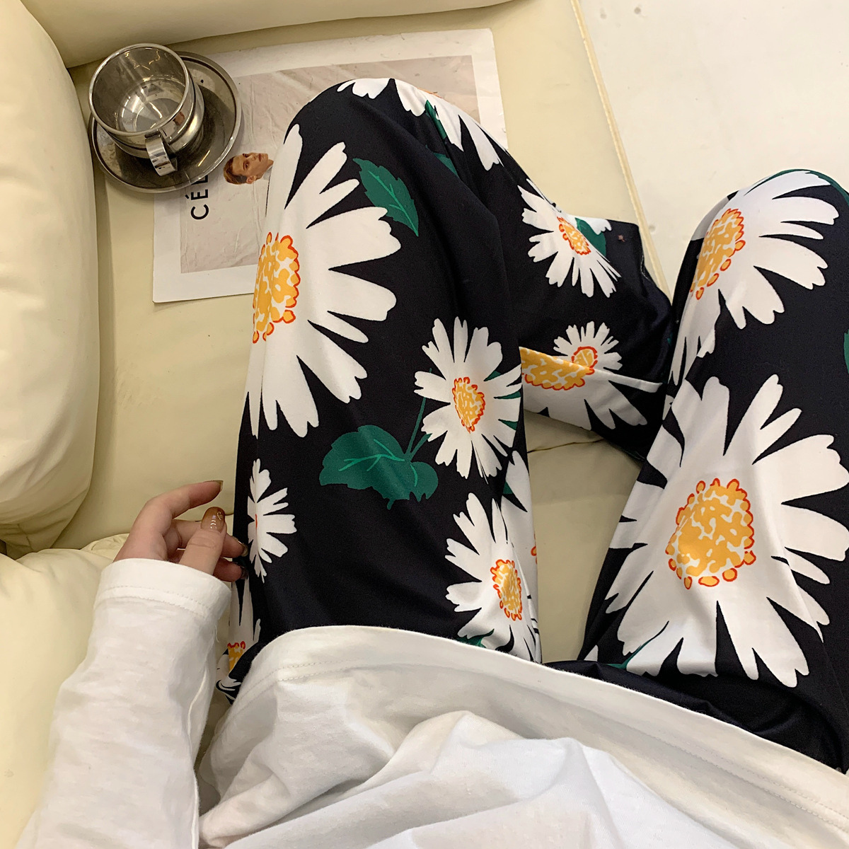 Picture of Home Pants Pajamas Women's Thin Spring and Autumn Loosen Pants Trousers Can Wear Casual Comfortable Japanese Star Walking Pants Women