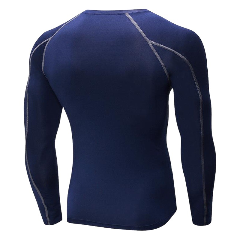 New Fitness Clothing Men's Long-Sleeved Quick-Drying Elastic Compression Sportswear Pro Basketball Running Sports Breathable Tights