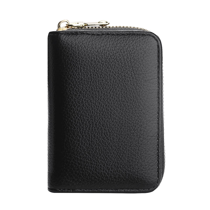 Picture of Anti-degaussing card holder men and women zipper multi-card bank ID card holder large capacity driving license small card holder wallet