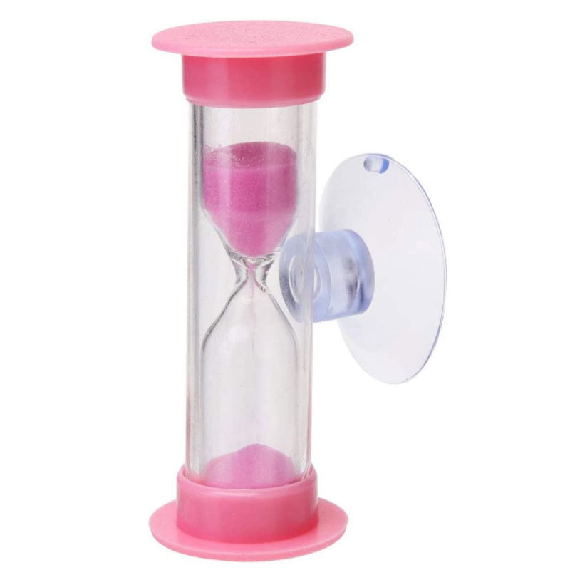 Picture of European-style suction cup hourglass rotatable 2+3 minutes timer children's brushing time reminder funnel plastic drop-resistant