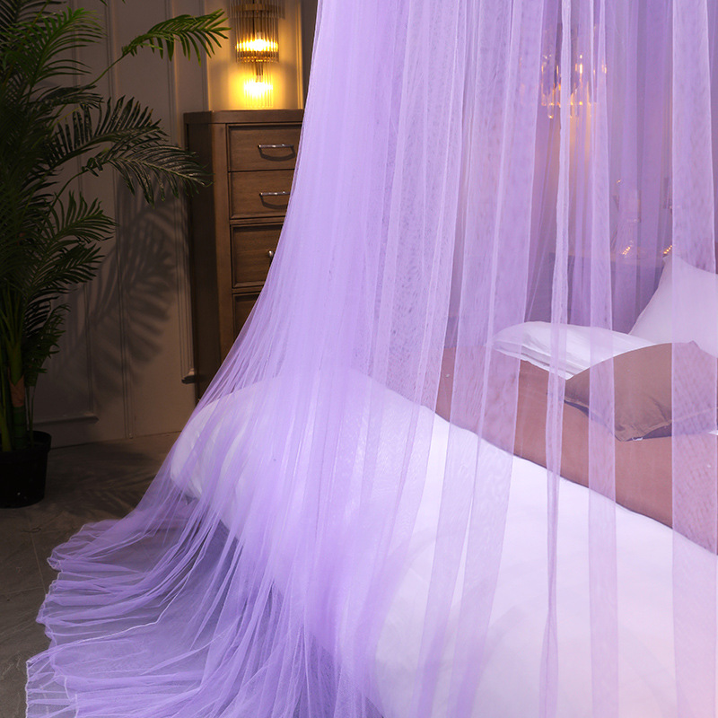 Picture of Mosquito net installation-free ceiling dome encryption foldable tattoo home 1.5 meters 1.8 bed princess wind ceiling floor