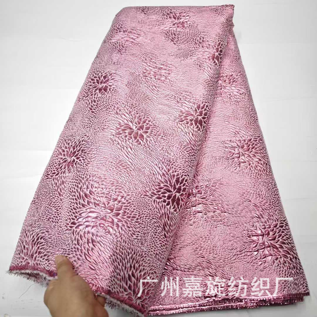 Concave-convex dark pattern yarn-dyed woven jacquard fabric fashion cheongsam women's dress tulle lace Brocade