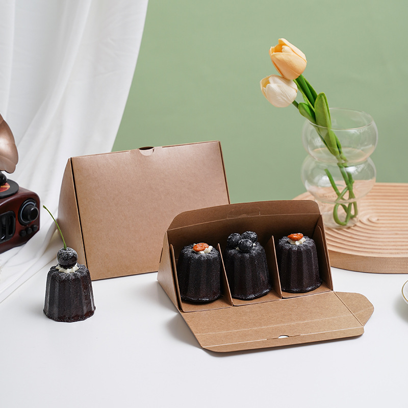 Triangle kraft paper small cake packing box rice ball sandwich can be Luli packing box simple spot wholesale