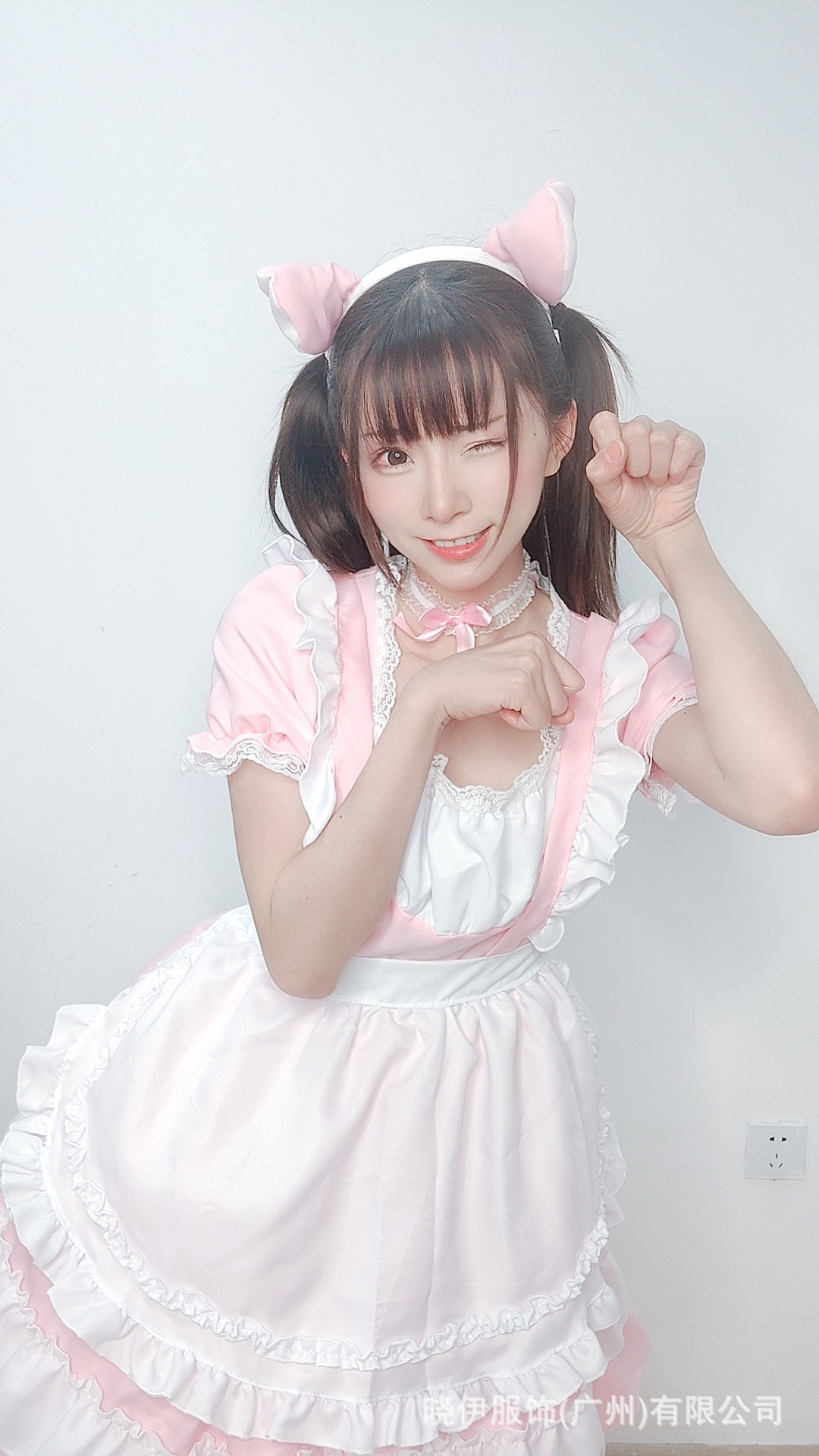 Picture of Japanese Maid Dress Pink Classic Cat Lori Maid Uniform cosplay Anime cosplay