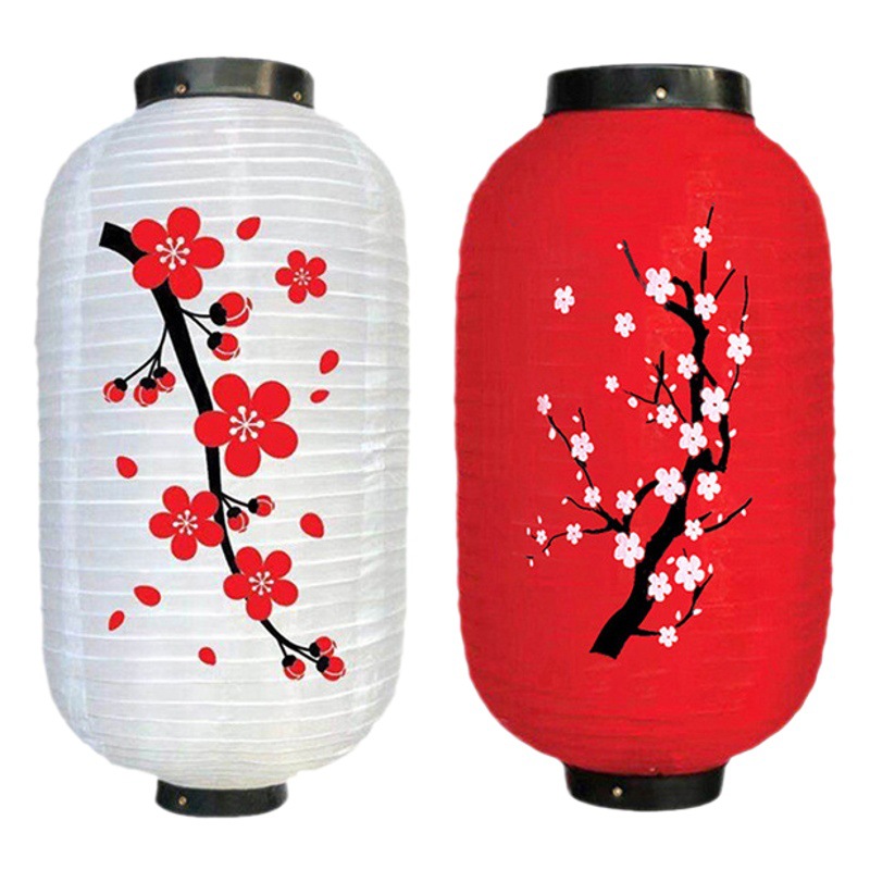 Foreign trade brushed lantern Korean folding outdoor waterproof wax gourd lantern Vietnam Spring Festival festive plum blossom peach blossom Lantern
