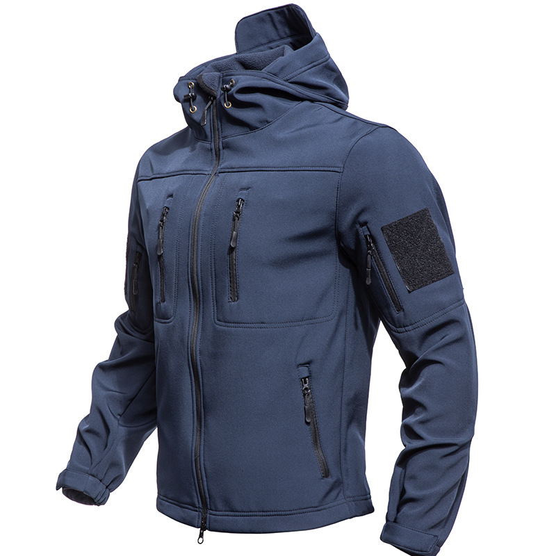 Cross-Border Tactical Soft Shell Jacket Beetle Waterproof Outdoor Mountaineering Clothing Men's Thickened Factory Supply