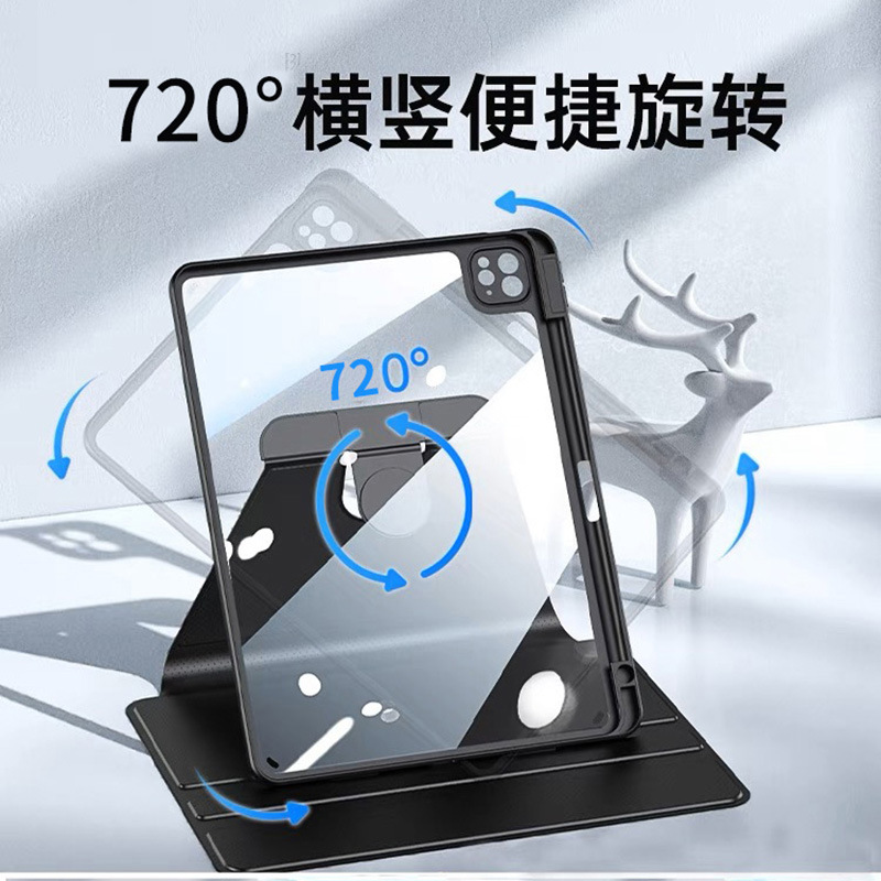 Picture of Suitable for iPad Protective Case 2025 Version Rotating Pro Transparent Air7 Case 6 Anti-Fall 11inch Apple 10.9 Tablet 13