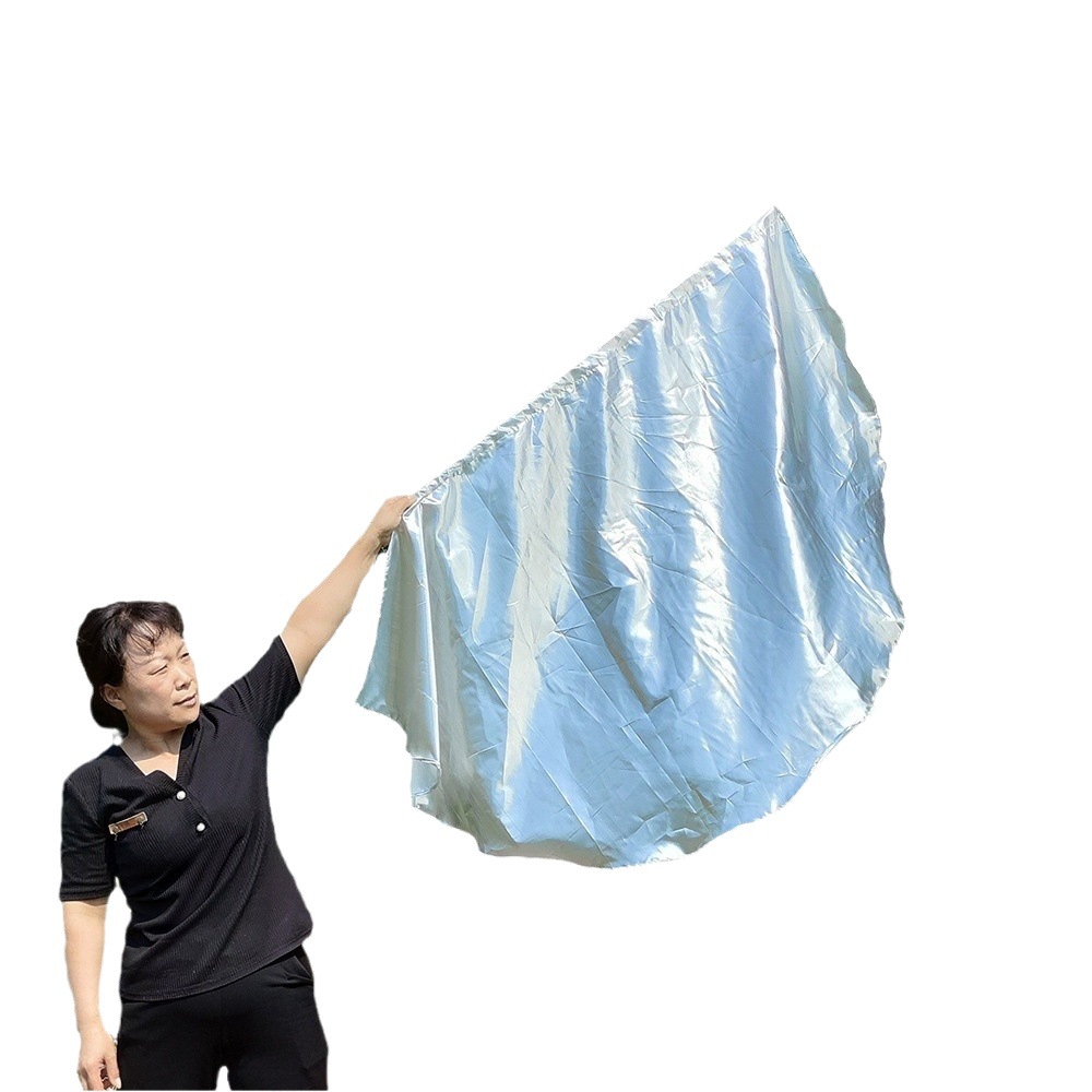 New silver Half-circle Flag Belly Dance Performance Props Red Flag Double Flag with Telescopic Stick Flag Dancer