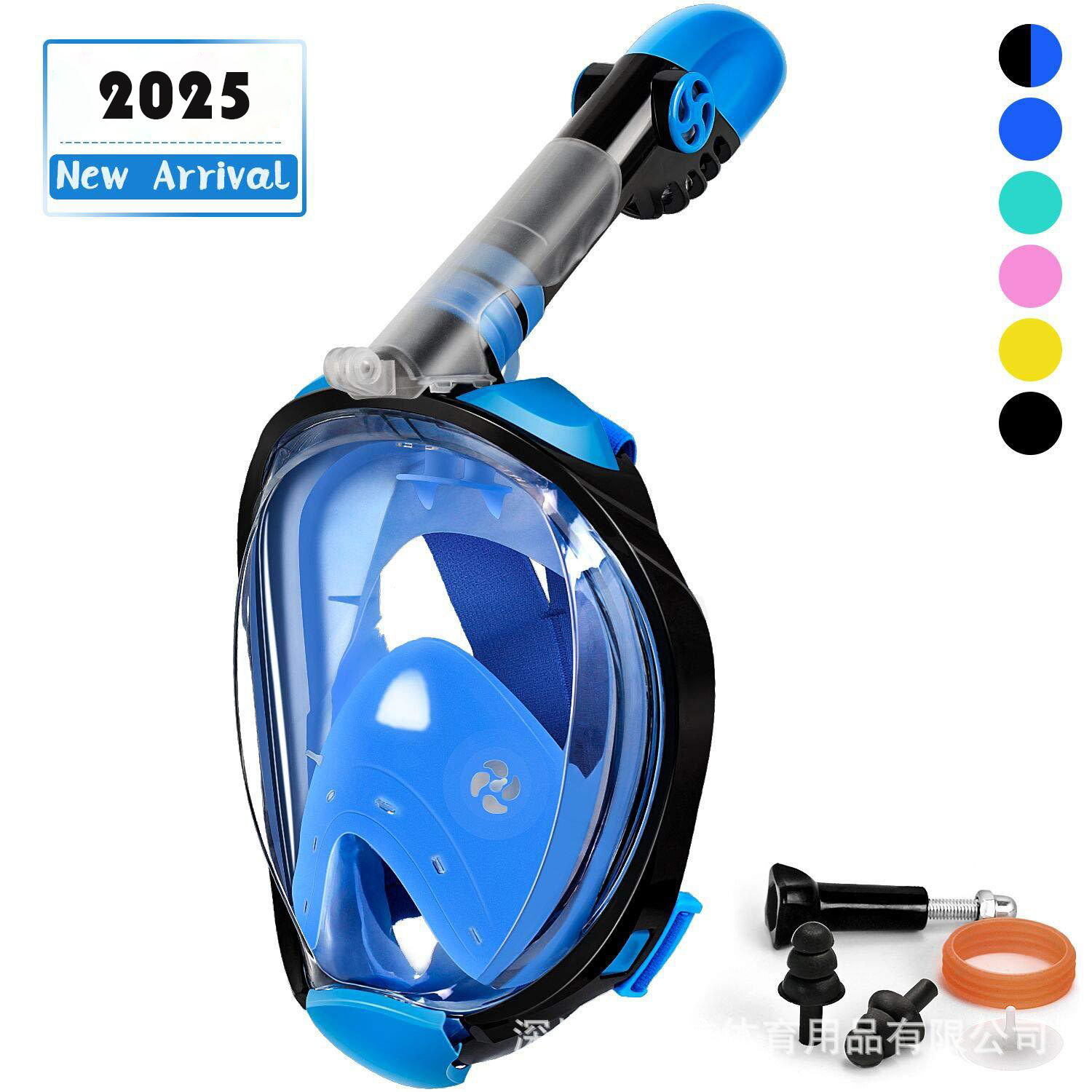 Summer Diving supplies professional swimming mask waterproof anti-fog full dry snorkeling mask send earplugs equipment wholesale