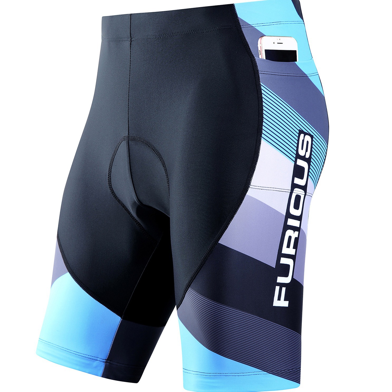 Popular Men's Spring and Summer Cycling Shorts with Printed Pockets for Mountain and Road Bikes, Outdoor Sports Pants