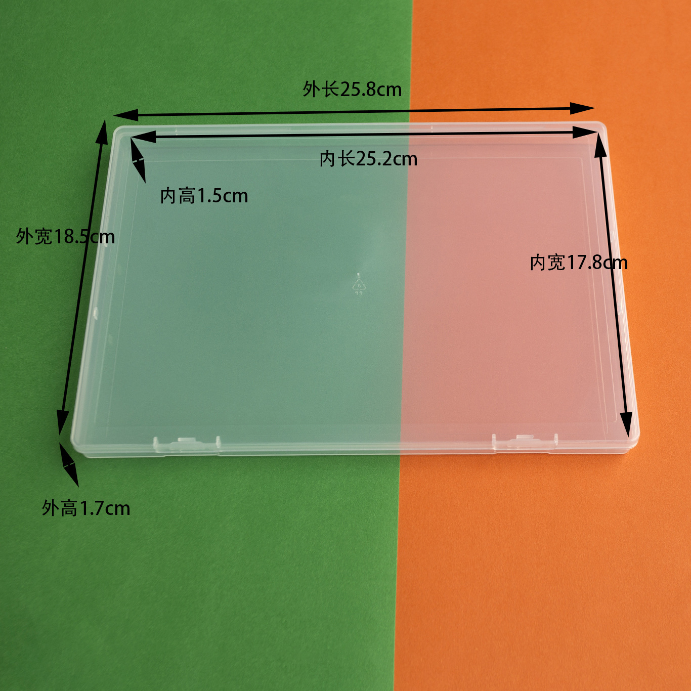 Picture of Foreign trade 1.8cm cross-border plastic packing box PP jewelry parts square box Amazon flat box transparent transparent rectangular