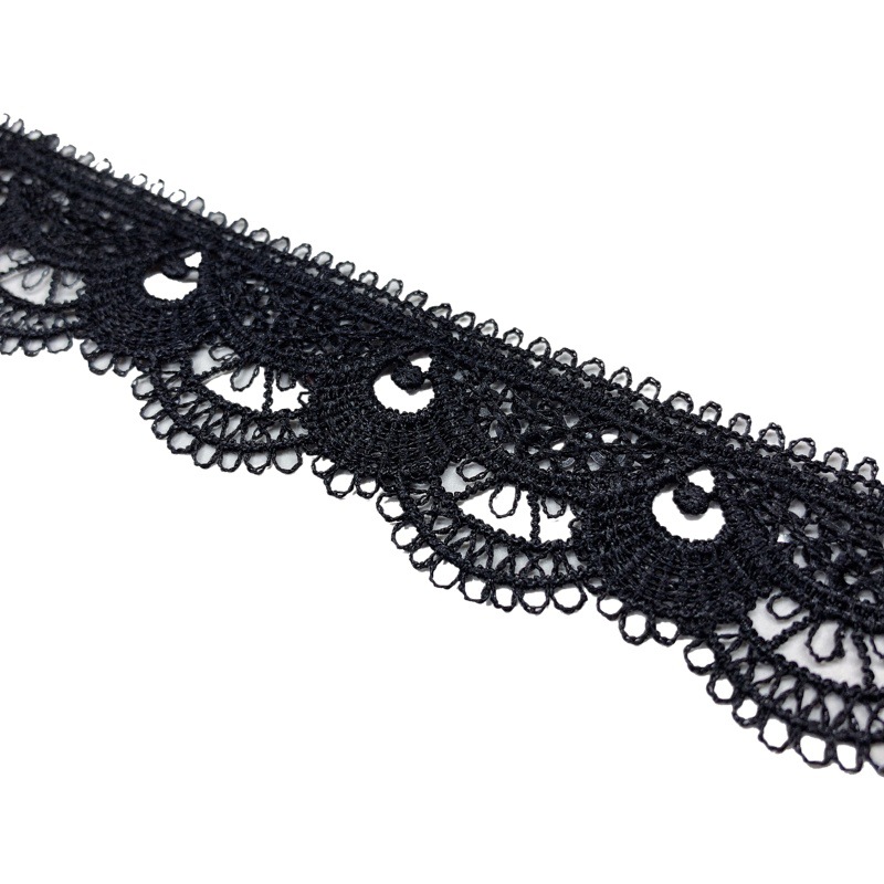 Quality New Style Milk Silk Single Side Wave Lace Hollow Embroidery Garment Accessories Lace Bead Bar Code Lace