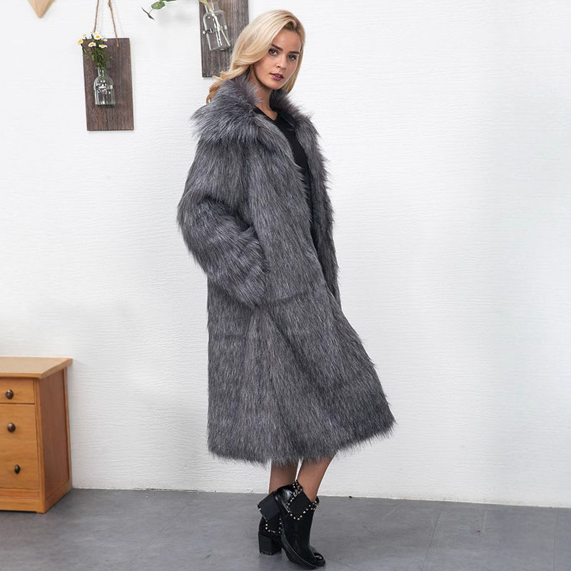 Picture of 2024 European and American Hot-Selling Autumn and Winter Faux Fur Coat, Fox Fur Coat, Long Style Wholesale, Feminine and Suitable for Commuting