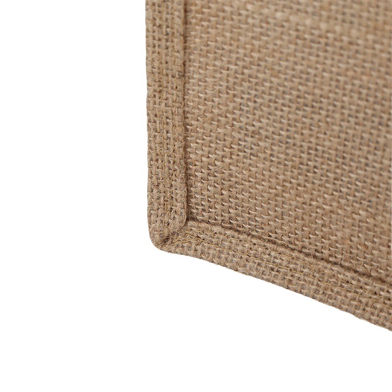 Custom Blank in stock Cotton Rope Portable Linen Bag Vintage Film Covered Rough Linen Advertising Shopping Jute Bag