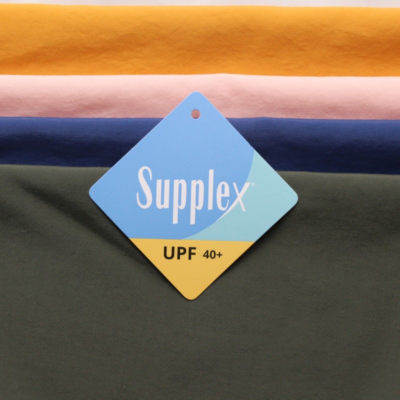 Dupont Nylon Cotton-Feel Nylon Supplex Fabric Wear-Resistant, Anti-Uv and Sunscreen Upf50+ Moisture-Absorbing and Quick-Drying Dwr