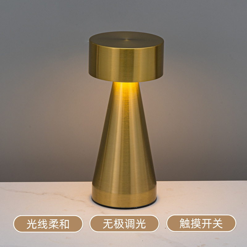 Bedroom Bedside Night Light, Special for Student Desks, Eye Protection, Retro Bar Charging Touch Atmosphere Table Lamp, Retro Style