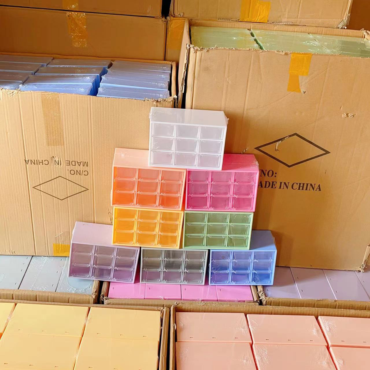 Picture of Jiugongge desktop drawer storage box wholesale lipstick cosmetic storage box factory in stock finishing box