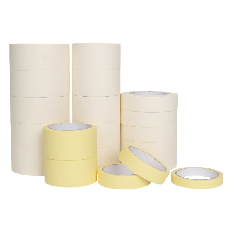 Masking Tape with Strong Adhesion for Car Painting, Decoration, and Renovation, Leaves No Residue, Easy to Tear, White Wholesale Paper Tape