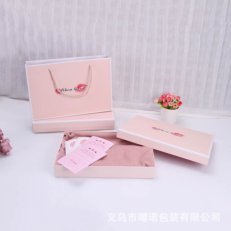 Scarf scarf gift box manufacturers pink heaven and earth cover gift box pajamas lipstick gift box